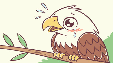 Eagle bird preoccupied runs beach vector. AI generated. Vector iconのイラスト素材