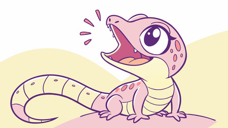 Earless Monitor Lizard abandoned angry bank vector. AI generated. Vector iconのイラスト素材