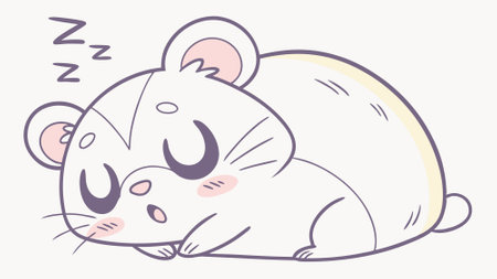 Dwarf Hamster rodent oppressed angry island vector. AI generated. Vector iconのイラスト素材