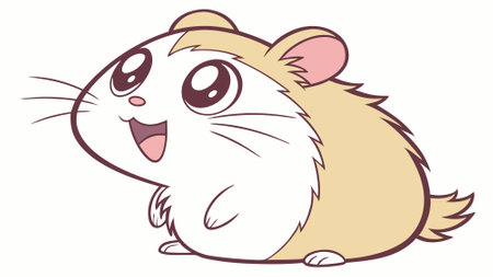 Dwarf Hamster rodent oppressive cries village vector. AI generated. Vector iconのイラスト素材