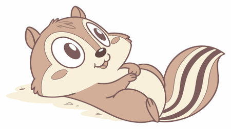 Eastern Chipmunk rodent indignant looks house vector. AI generated. Vector iconのイラスト素材