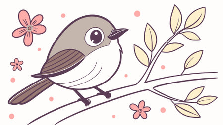 Eastern Phoebe bird despicable lies bank vector. AI generated. Vector iconのイラスト素材
