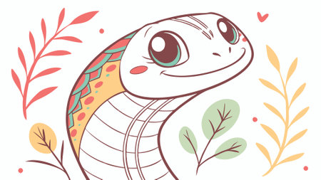 Eastern Glass Lizard shocked runs beach vector. AI generated. Vector iconのイラスト素材