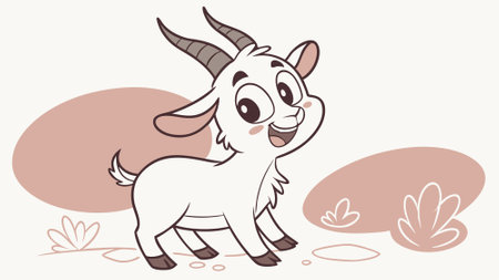 Eland goat humiliated sits beach vector. AI generated. Vector iconのイラスト素材