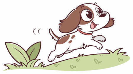 English Springer Spaniel dog lost sits beach vector. AI generated. Vector iconのイラスト素材