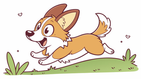 English Shepherd dog hopeless cries school vector. AI generated. Vector iconのイラスト素材