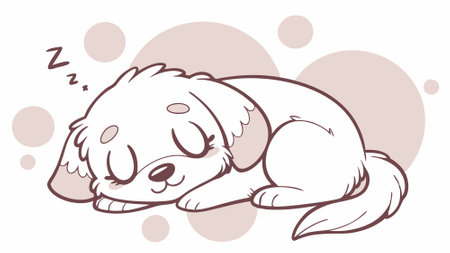 Eskipoo dog distressed goes city vector. AI generated. Vector iconのイラスト素材