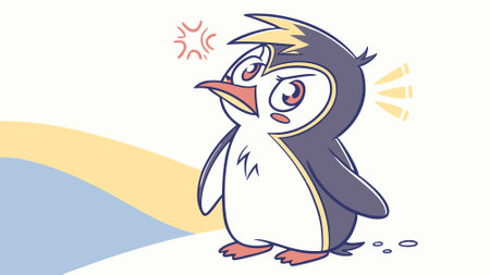 Erect-Crested Penguin useful rests garden vector. AI generated. Vector iconのイラスト素材