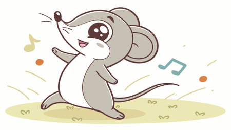 Eurasian Water Shrew rodent beneficent angry island vector. AI generated. Vector iconのイラスト素材