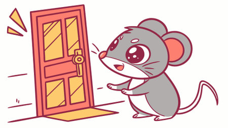 Eurasian Water Shrew rodent caring lies sea vector. AI generated. Vector iconのイラスト素材