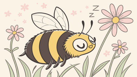 Field Cuckoo Bumblebee bee ignored stay desert vector. AI generated. Vector iconのイラスト素材