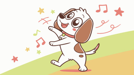 Field Spaniel dog intimidated rests ocean vector. AI generated. Vector iconのイラスト素材