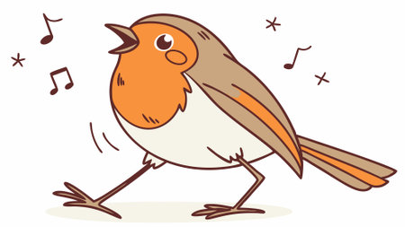 European Robin bird sullen lies ocean vector. AI generated. Vector iconのイラスト素材