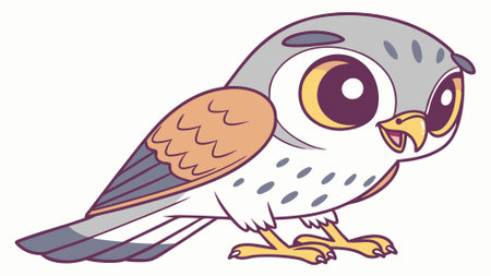 Eurasian Sparrowhawk bird belittled walks office vector. AI generated. Vector iconのイラスト素材