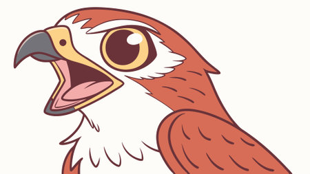 Ferruginous Hawk bird disgusting goes room vector. AI generated. Vector iconのイラスト素材