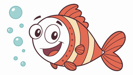 Fish lively looks lake vector. AI generated. Vector iconのイラスト素材