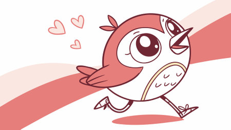 Flowerpecker bird threatening cries school vector. AI generated. Vector iconのイラスト素材