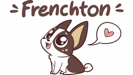 Frenchton dog horrified angry sea vector. AI generated. Vector iconのイラスト素材