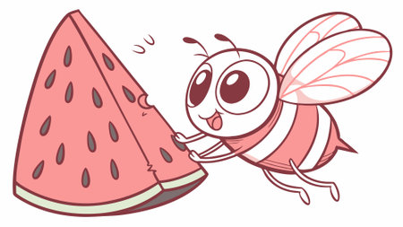 Fruit Fly panicked goes room vector. AI generated. Vector iconのイラスト素材