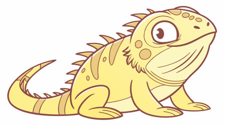Galapagos Land Iguana charming screams jungle vector. AI generated. Vector iconのイラスト素材