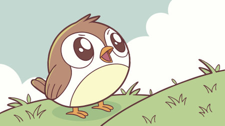 Galapagos Finch bird intimidated screams ocean vector. AI generated. Vector iconのイラスト素材