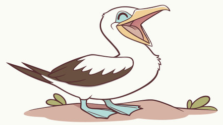 Galapagos Nazca Booby Bird strong laughs school vector. AI generated. Vector iconのイラスト素材