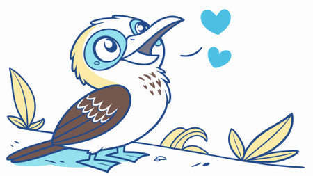 Galapagos Masked Booby Bird indignant smiles sea vector. AI generated. Vector iconのイラスト素材