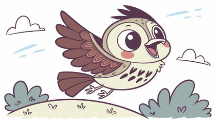Galapagos Mockingbird bird preoccupied laughs beach vector. AI generated. Vector iconのイラスト素材