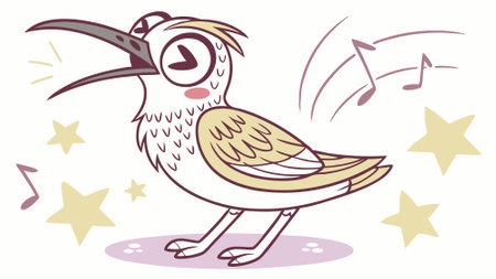 Galapagos Whimbrel Bird helpless sits farm vector. AI generated. Vector iconのイラスト素材