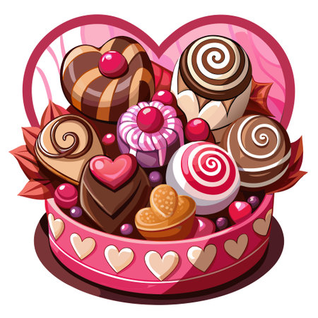 Fluffy Soft Pillow. Pink and Red Heart. and Teddy Bear Valentine?s Day Set. Isolated on Transparent Background. PNG. AI generated. Vector iconのイラスト素材