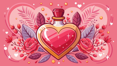 Greeting card for Valentine's Day with hearts. Vector illustration.. AI generated. Vector iconのイラスト素材