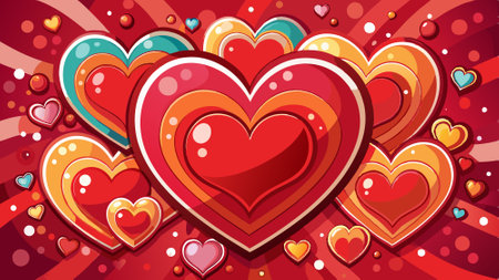Heart shaped chocolate with ribbon decoration. bokeh light background. valentine greeting card. banner. background. AI generated. Vector iconのイラスト素材