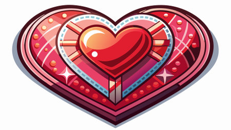 Postcard heart shape isolated white background symbolizing valentine day. AI generated. Vector iconのイラスト素材