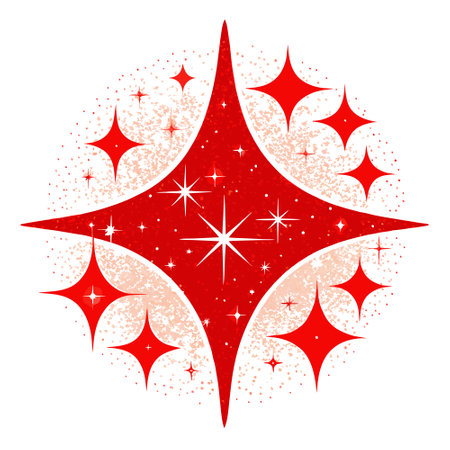 Shining sparkling red glitter bright abstract background. christmas. valentines day. illustration. AI generated. Vector iconのイラスト素材