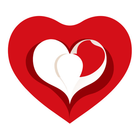 Valentine Heart - love. satin. couple. background. red. saint valentine. AI generated. Vector iconのイラスト素材