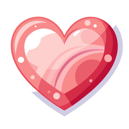 Valentine's Day. decorative transparent heart on blurred background. AI generated. Vector iconのイラスト素材