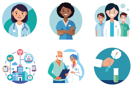 Nurse Prepare Medicine Bundle: Intramuscular Injection Collection Stickers. AI generated Image Set....
