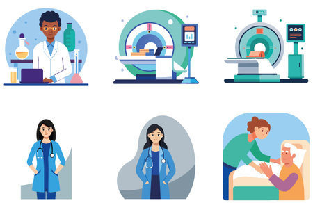 Forgotten Hospital Room: Bundle of Vintage Medicine Collection Stickers. AI generated Image Set....