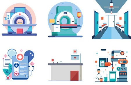 Dedicated Nurse Provides Bundle Medicine: Care Collection Stickers. AI generated Image Set. Clipart cartoon design iconsのイラスト素材