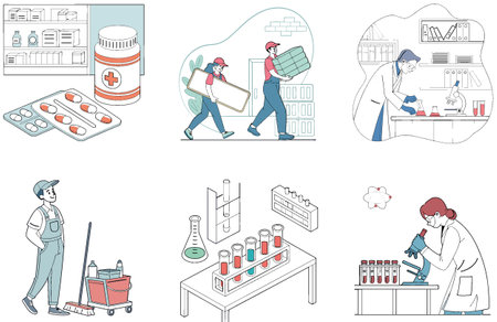 Professional doctor's medicine bundle. healthcare collection Illustrations. AI generated Image Set. Clipart cartoon design iconsのイラスト素材