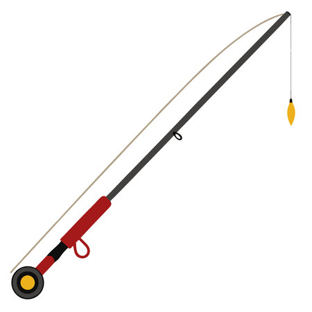 High-Quality Fishing Pole Clipart for Creative Projects and Design. Perfect for Various Uses. AI generated. Vector iconのイラスト素材