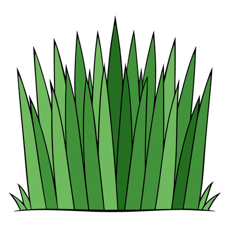 An up close view of verdant turf blades shimmering in the direct sunlight displaying a vivid. AI generated. Vector iconのイラスト素材