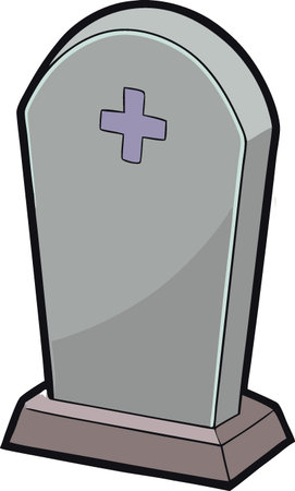 Of tombstones or gravestones isolated on a transparent background. cut out.. AI generated. Vector iconのイラスト素材