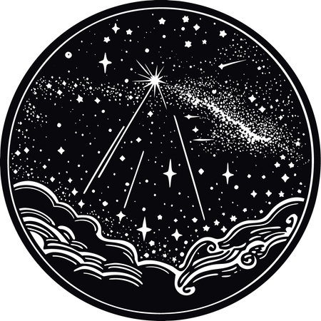 Cosmic mystery photo space stars nebulae explosion. AI generated. Vector iconのイラスト素材