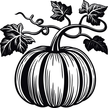 Pumpkin isolated on the white background. Fresh pumpkin.. AI generated. Vector iconのイラスト素材