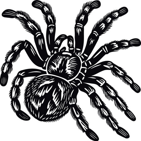 Isolated fake rubber spider toy on white background. Spider toy isolated on transparent background. AI generated. Vector iconのイラスト素材