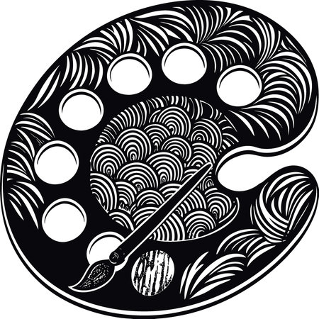 The colors in the series. Fancy paint. Background consists of fractal color texture and is suitable. AI generated. Vector iconのイラスト素材