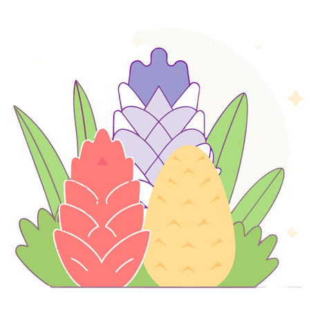 Pinecone in black and white transparent background. AI generated. Vector iconのイラスト素材