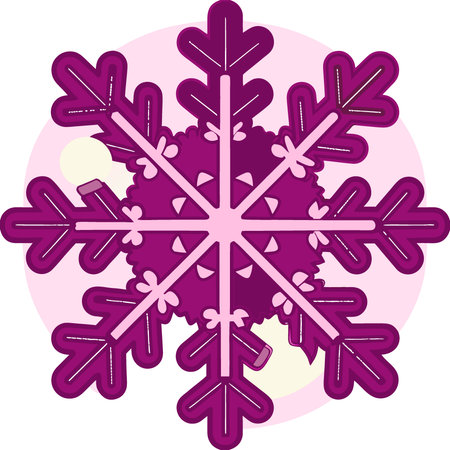 Macro photography captures the intricate beauty of a single snowflake crystal.. AI generated. Vector iconのイラスト素材