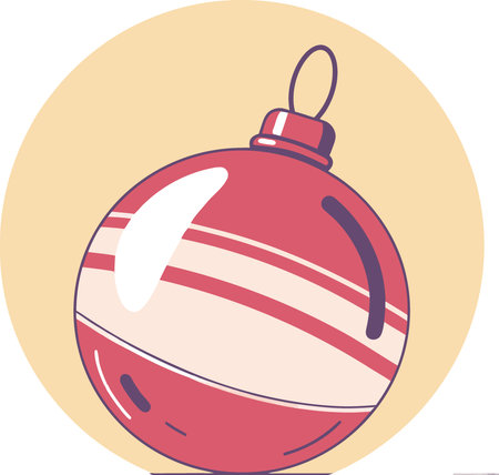 Silver christmas bauble ornament on transparent background. AI generated. Vector iconのイラスト素材